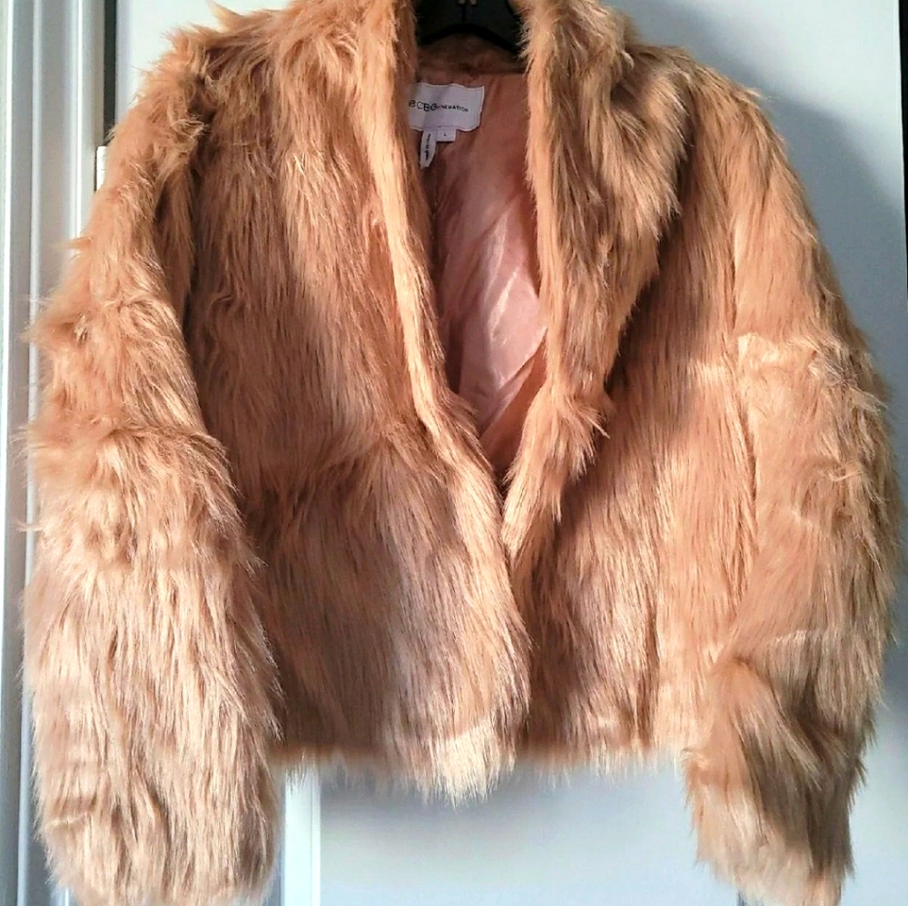 BCBGeneration Faux Fux Cropped Coat